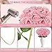 C APPOK 36PCS Fake Roses Artificial Silk Flowers Artificial Roses with Long Stems - Pink Roses Faux Silk Roses Bulk, Realistic Roses Bouquet for Home Wedding Centerpieces Decoration Party Decor