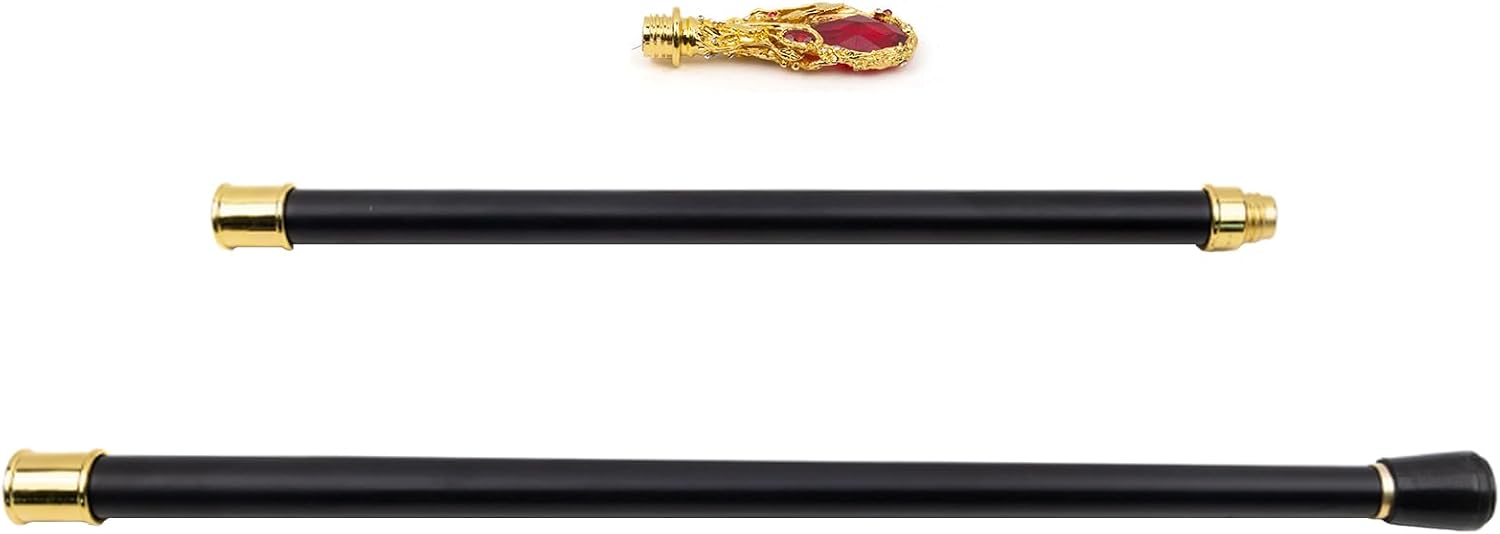 Diamond Type Walking Cane for Men Women Seniors Lightweight Collapsible Lightweight Non Slip Rubber Base Walking Sticks Costume Accessories Gold 95cm/37.4in