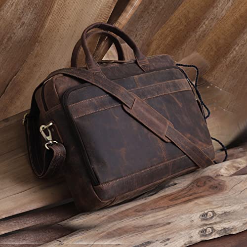 VC VINTAGE COUTURE Leather briefcase bag for men Leather Laptop Bags For Men and Women Travel Messenger Bag4