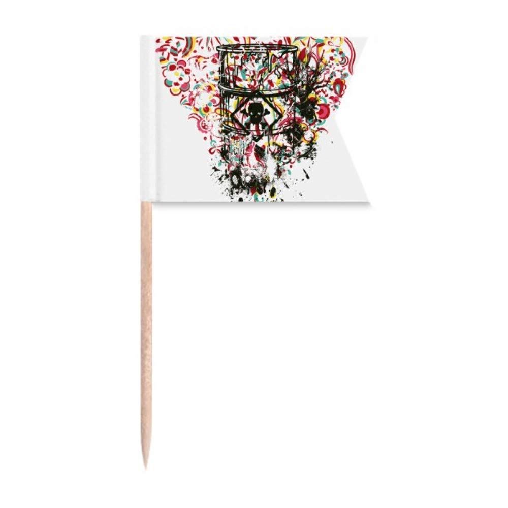 Cure-dents drapeaux street art graffiti pour identifier fromage et buffet