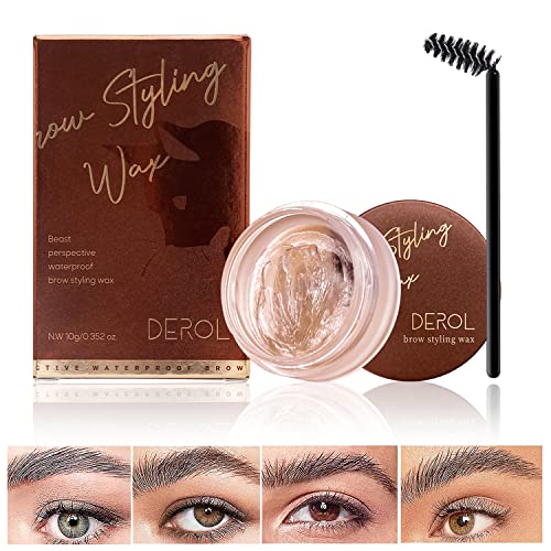 Jabón para Cejas, Eyebrow Soap Kit, Gel para Jabones de Cejas en 3D Crema, Ceja Styling Gel con Cepillo Jabón para dar Forma a Las Cejas,Impermeable de Larga Duración(Transparente) Cover