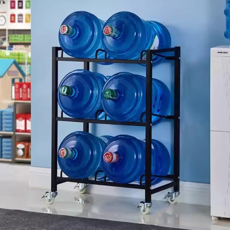 Carafe à eau toujours à portée de main avec ce rack mobile 3 niveaux pour la maison