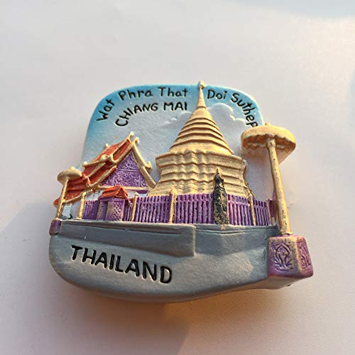 Imán Decorativo 3D Chiang Mai Tailandia Resina 6x5.5 cm miniatura 2