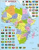 mapa africa capitales PIEZAS ENTRELAZADAS - Las tradicionales piezas enlazadas añaden dificultad a este puzzle.