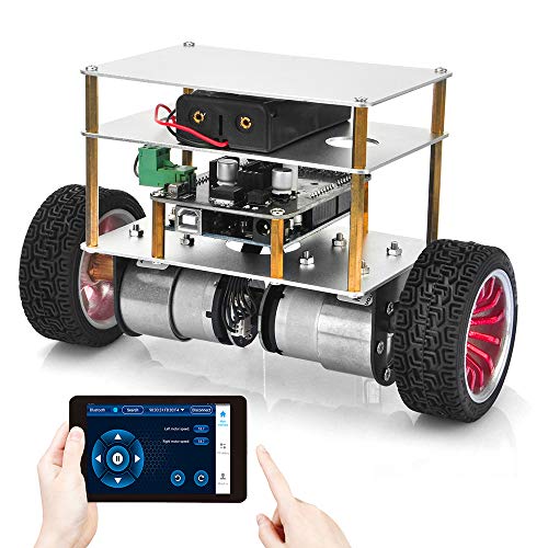 OSOYOO RC Two Wheel Self Balancing Robot Car Kit DIY Educational Programmable Starter Kit for Arduino Board, Bluetooth Remote Control by Android Smart Phone