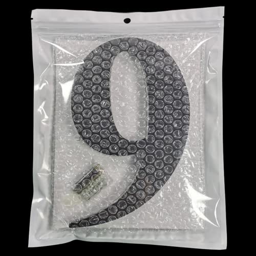 Modern House Numbers - Floating Numbers For House Address Outside, Door Decor, Apartments - With Install Wall Nails Kits, Black, Large 8 Inch House Number (9) #TOP7
