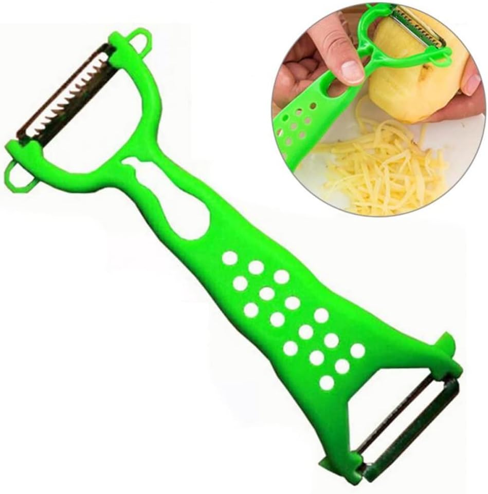 Multifunctional vegetable and fruit peeler double-headed shredder slicer peeling gadget