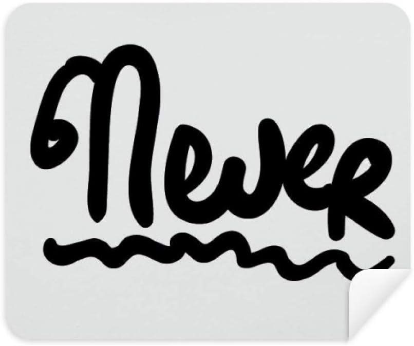 Never Funny Quote Handwrite Cleaning Cloth Screen Cleaner 2pcs Suede Fabric
