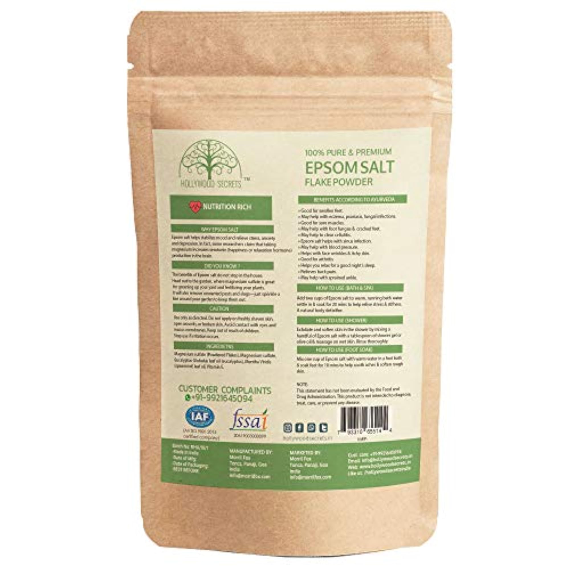 Epsom Salt Eucalyptus Scented with Vitamin E