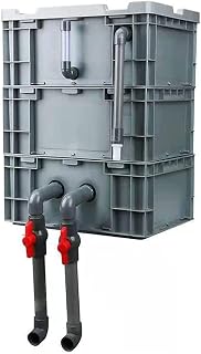 Grande Filtro De Acuario, 3 Niveles Externo Caja del Filtro del Ciclo del Agua, Facilidad De Limpieza Y Montaje. No Incluye Bomba Ni Medios Filtrantes (Color : Azul, Tamaño : 40x30x51cm)