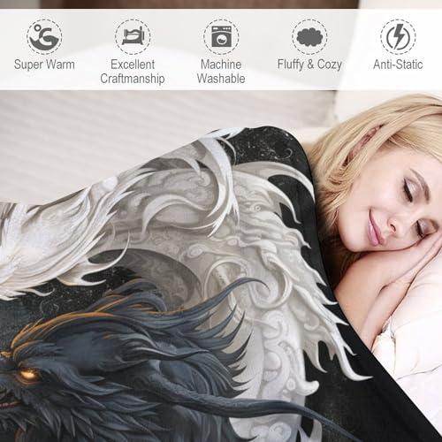 Couvertures moelleuse flannel dragon lit toutes saisons 150x200cm - 4