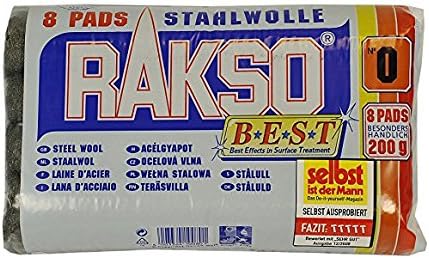 Rakso 10.800 Steel Wool 200g Very Fine (Pack of 8)