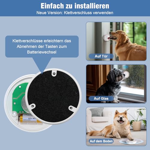 ChunHee Katzenklingel/Hundeklingel Buzzer Hund Haustier Türglocken Sensor Berührt Wasserdicht Türklingel Steckdose Empfänger 1 * Empfänger + 1 * Touch Türklingel