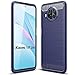Produktbild TANYO Silikon Faser Hülle für Xiaomi 10T Lite, Schutzhülle TPU Faser Zeichnen Handyhülle mit Stoßfest Bumper Armor, Case Cover - Blau