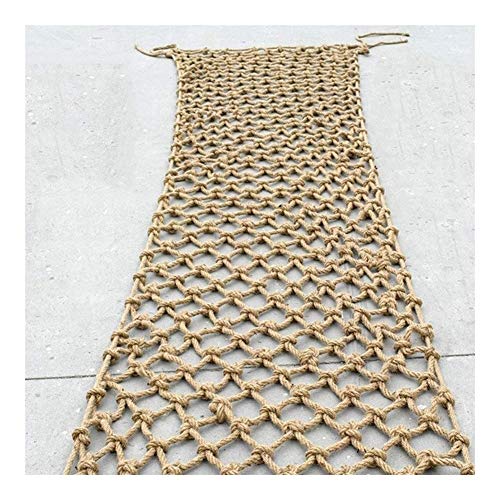 XHP Jute Netting Kids Balcony Net Protection Fence Decor plant Climbing Woven Rope 6MM Truck Cargo Trailer Nets for Cats Outdoor Patios Railings Stairs Playground Backyard Indoor