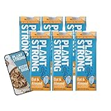 PLANTSTRONG MILK Oat & Almond – Whole Plant-Based Milk, Fortified with Calcium, B12 & D3, No Gums or Oils, Non-GMO Project Verified, Gluten Free, Vegan (6-Pack (32 Fl Oz Each)) + Recipe Guide