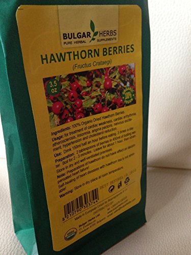 Organic Dried Hawthorn Berries (Fructus Crataegi) 3.5 Oz. #TOP2