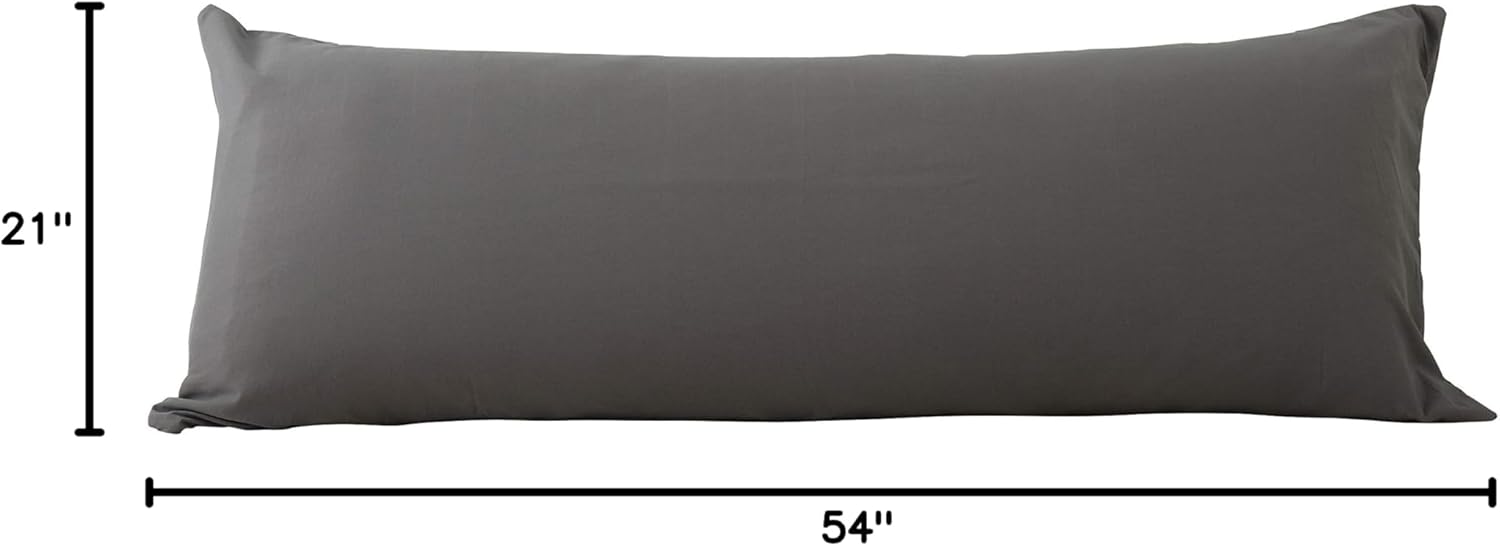 EVOLIVE Ultra Soft Microfiber Body Pillow Cover/Pillowcases 21"x54" with Hidden Zipper Closure (21"x54" Body Pillow Cover, Charcoal Grey) 9 51DP5N+Y2fL. AC SL1500