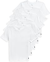 Polo Ralph Lauren Boys' Multi-Pack Short Sleeve Undershirts - Breathable Cotton Crewnecks with Pony Embroidery