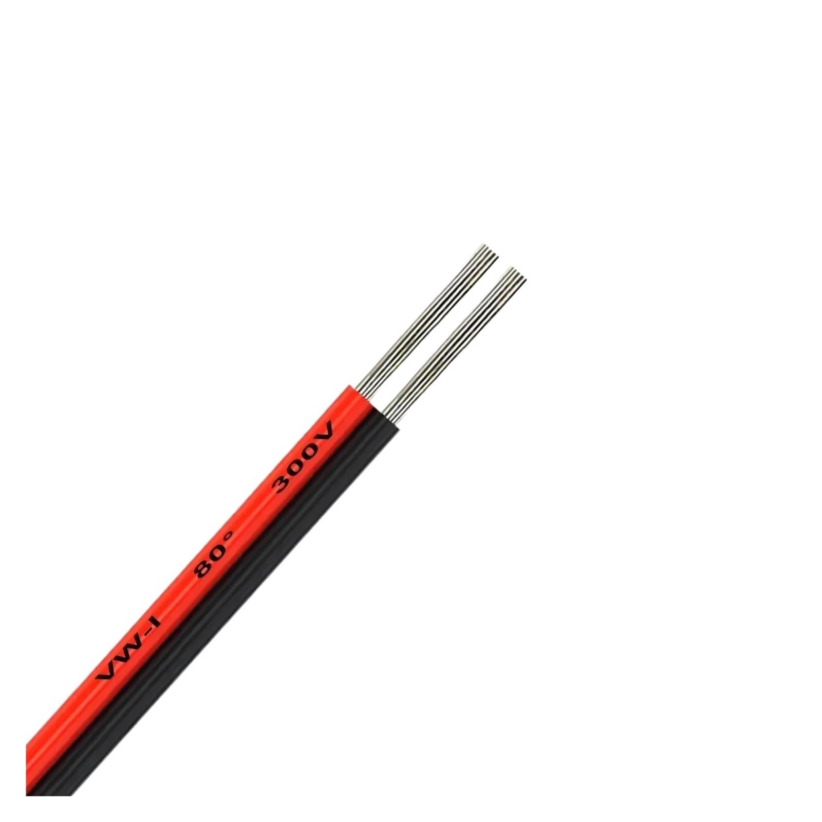 1-30m 2Pin Izolowany PVC Czerwony Czarny Kabel Przewód Elektryczny Do Taśmy Żarówka Złącze U Nas Państwo Lampy Głośniki Akumulator Samochodowy(Red Black,30m 18 AWG)