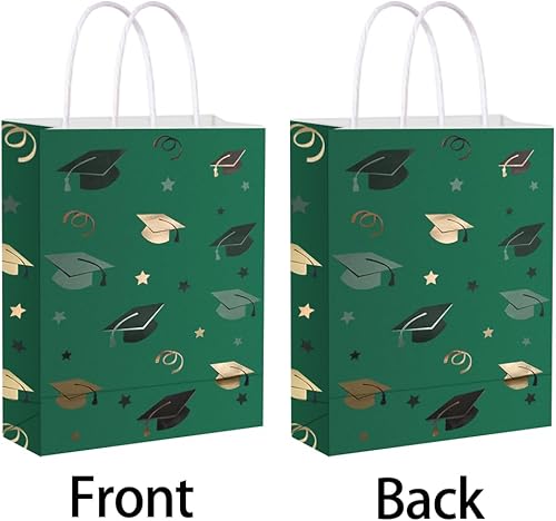 Miniatura 4 de 12 bolsas de regalo para graduados, regalos de fiesta de graduación, bolsas de envoltura para decoración de suministros de fiesta temática (oro