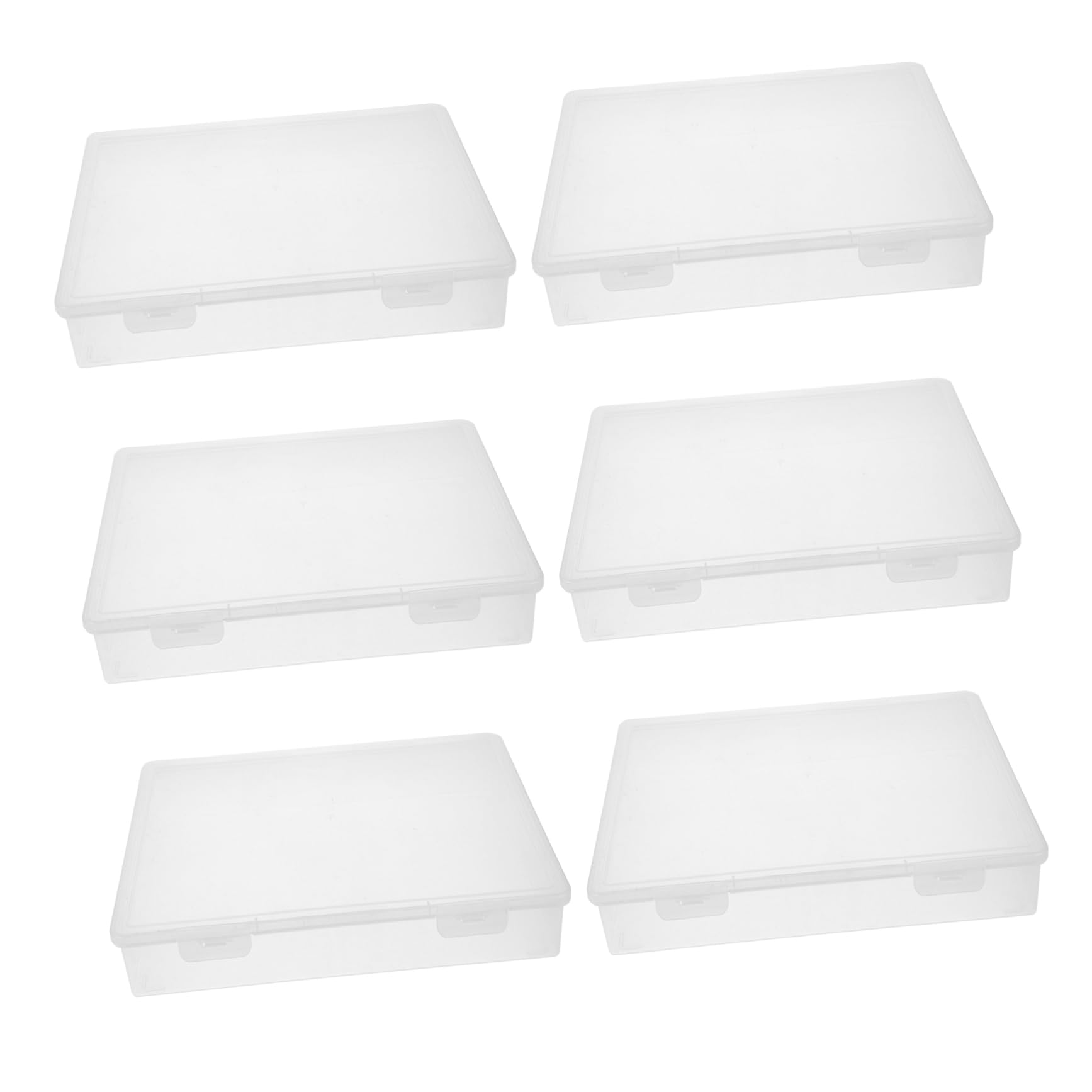 Operitacx 6 Stück Bastelbox Organizer aus Kunststoff mit Transparentem Deckel und Dichtfunktion Großer Perlenorganizer zur Schmuckaufbewahrung für Kleine Bastelutensilien