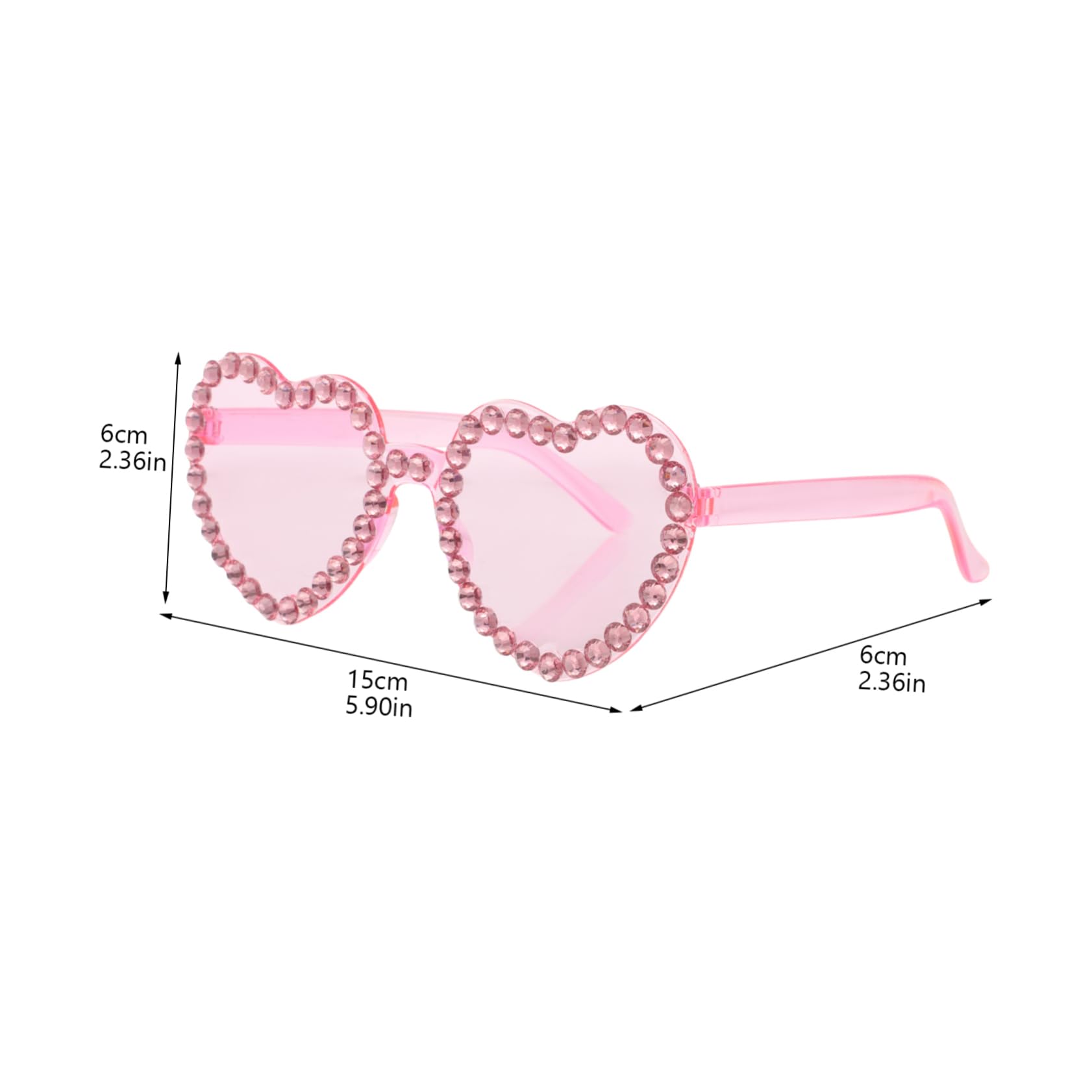 FRCOLOR Funny Sunglasses Heart Shape Creative Party Costume Accessory for Couples