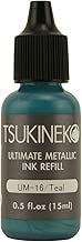Tsukineko 1/2 Fluid Ounce Encore Ultimate Metallic Inker, Teal - coolthings.us