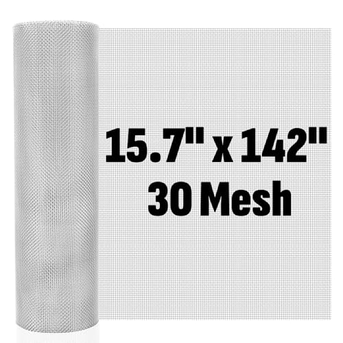 30 Mesh 304 Stainless Steel Mesh Screen, 15.7in x 142in Wire Screen Mesh