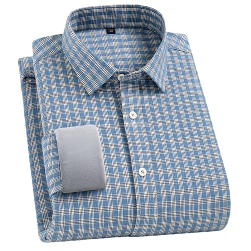Chemise coton brossé homme à carreaux épais avec finitions haut de gamme et boutons renforcés