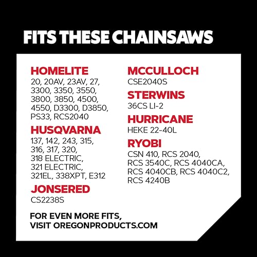Oregon 3-Pack Chainsaw Chain 3/8" LP Pitch, .050" (1.3 mm) Gauge for 16" (40cm) Bar, 56 Drive Links – Low-kickback Replacement Saw Chain, Fits Titan, Ryobi, Black & Decker, Dolmar and more (91P056X3) 2 Oregon 3-Pack Chainsaw Chain 3/8" LP Pitch, .050" (1.3 mm) Gauge for 16" (40cm) Bar, 56 Drive Links – Low-kickback Replacement Saw Chain, Fits Titan, Ryobi, Black & Decker, Dolmar and more (91P056X3) - Image 2