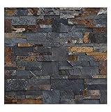 Form: Design 1 Muster W-009 Schiefer Wandverkleidung Steinwand Naturstein Verblender Lager Verkauf Stein-Mosaik Herne NRW Wand-Design