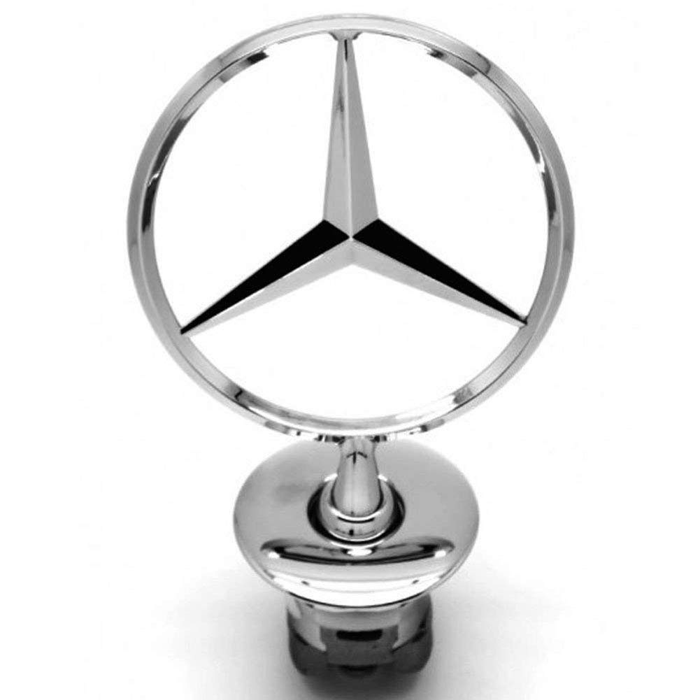 Vehicle Hood Star Emblem Badge For Mercedes Benz (Chrome)