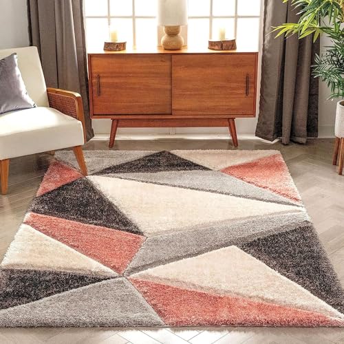 Image of SAGON Anti-Skid Shaggy Carpet Rug for Home | Ultra-Soft Plush Floor Mat for Living Room & Bedroom | Non-Slip, High-Density, Cozy Luxury Decor| 6 x 9 Feet Pink - T