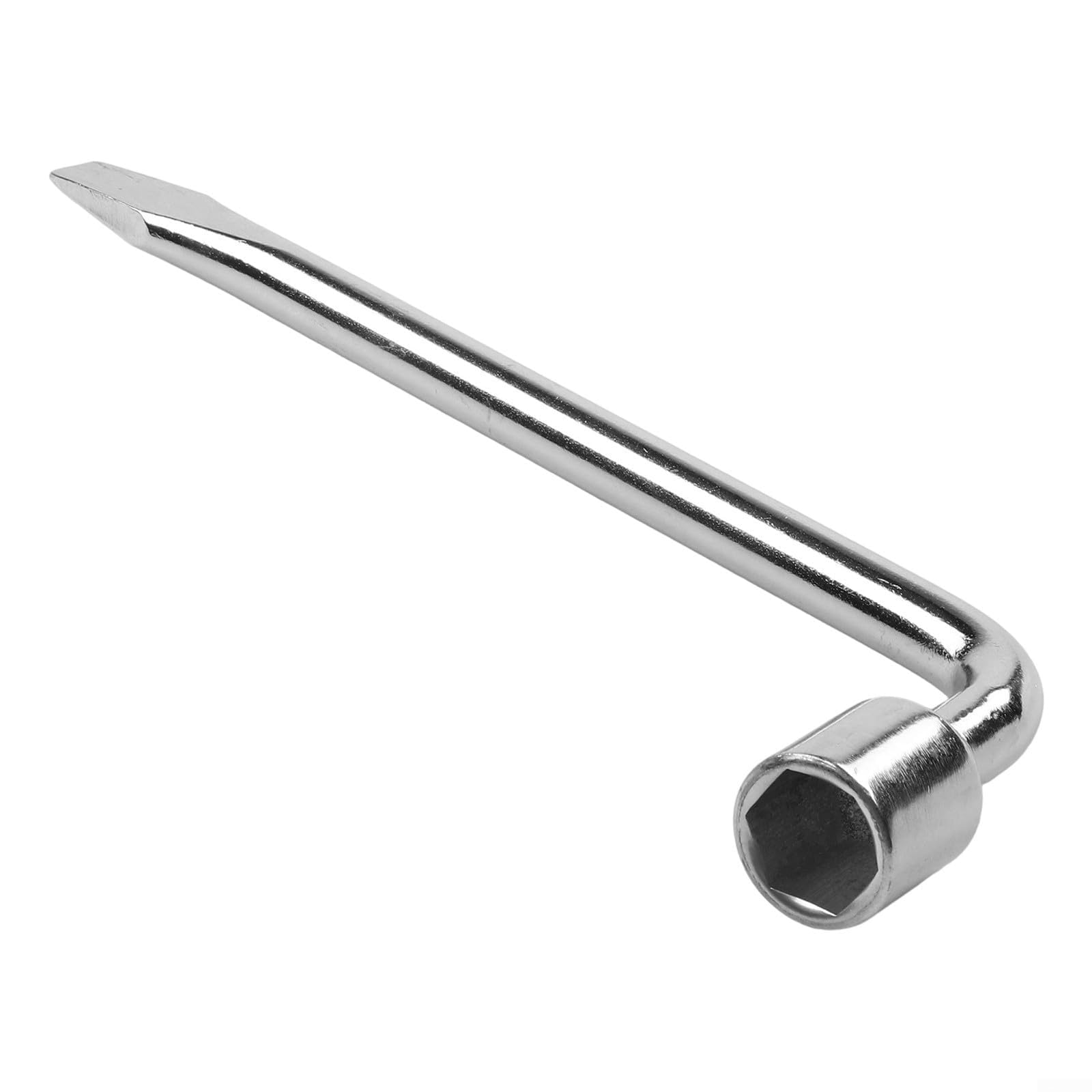 Kompaktowy klucz do kół samochodowych z trzema rozmiarami gniazda 17mm 19mm 21mm do nakrętek sześciokątnych z przedłużalną rękojeścią dla lepszego momentu obrotowego (21mm)