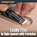 POWERTEC Chisel Plane with Flat Blade – Compact Edge Trimming Tool for Woodworking, Plug Trimming, Joinery Cleanup – Includes Wrench (72162)