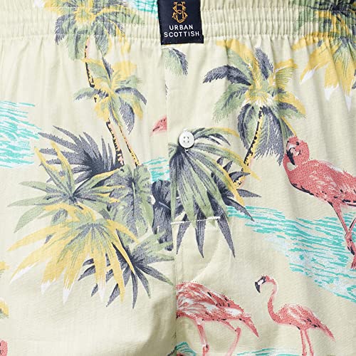 Image of Urban Scottish Ultra-Comfortable Men's Boxer Pants (Pack of 2), 100% Cotton With Stylish Print, Soft & Stretchy Elastic Waist Band, Dynamic Movement & Hardwearing Stitching, Breathable Gentle Snug Fit