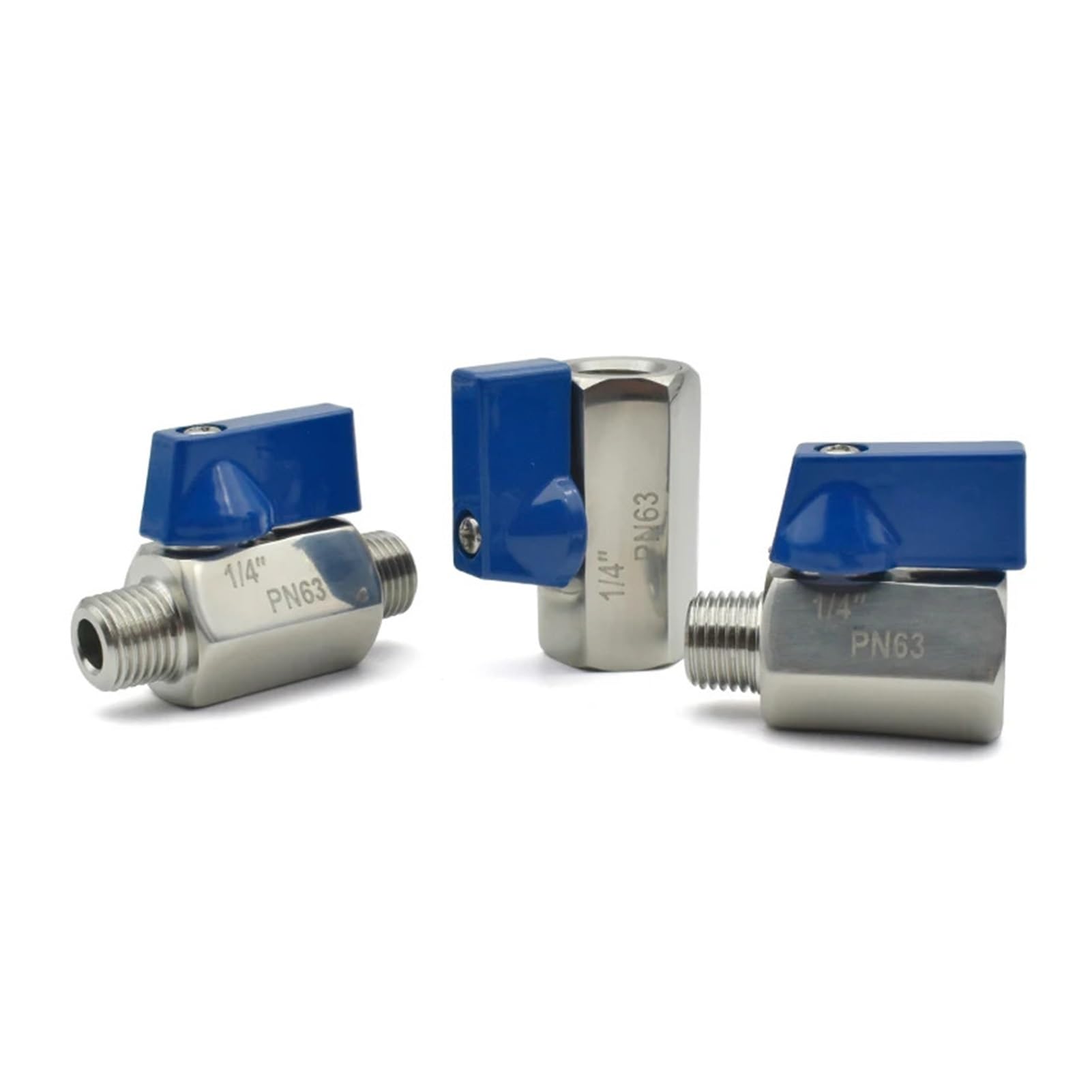 Mini robinet à boisseau sphérique anti-corrosion 3/4 NPT vanne inox eau acide