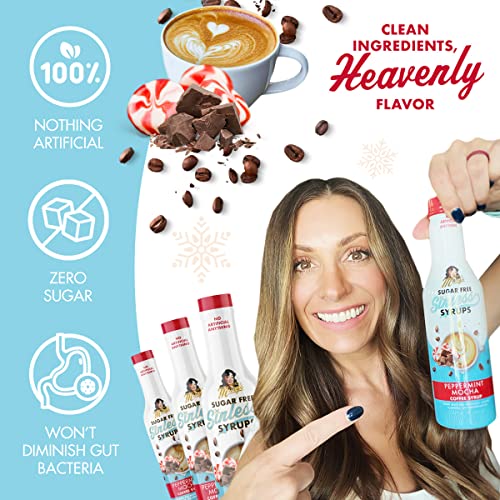 Sugar Free Peppermint Mocha Sinless Syrup - Sugar Free, No Artificial Anything, Natural And Organic Ingredients, Coffee Tea Cocoa Dessert, Keto Friendly, Holiday Flavor, Peppermint Mocha, 1 Pack #TOP2