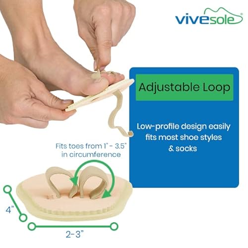 VIVEsole Budin Splint Toe Straightener(Par)-Corretor de Dedo Em Martelo para Mulheres, Homens-Dedo T