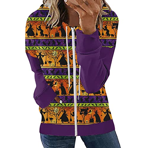 Skang Damen Pullover Damen-Langarm-Reißverschluss-Hoodie-Jacken Lässige...