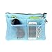 FakeFace Multi-funtional Nylon Zipper Travel Handbag Pouch / Bag in Bag / Insert Organizer / Cosmetic Toiletry Bag Pocket / Makeup Bag / Tidy Bag Blue