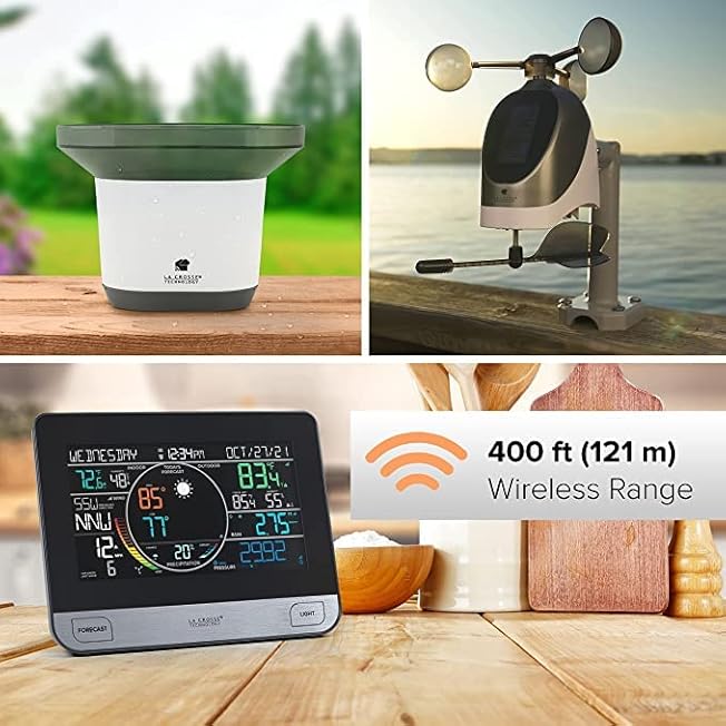 La Crosse Technology Complete Personal Remote Monitoring Wi-Fi Weather Station, Indoor/Outdoor