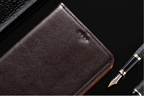 Funda para iPhone 13 Mini con función stand y tarjetero de cuero marrón CEKGDB 5