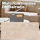 SIHUADON R-108 Kleines Tragbare Radios Wiederaufladbares Batterieradio UKW FM AM SW Airband Radio weltempfänger digitalradio mit ATS-Stationsspeicher Sleep-Funktion (Grau)