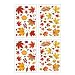 Herbst Fensterbilder AMONENZ 4 Stück Ahornblätter Marone Fenster Sticker, Thanksgiving Fenster Aufkleber, Geeignet für Glasfenster, Spiegel, Türen