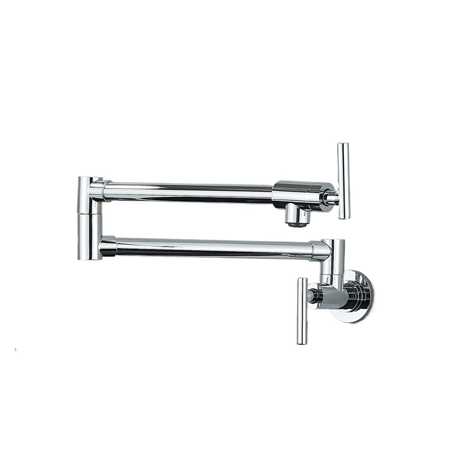 ZQFHSX Rotated Kitchen Sink Faucet Cold Water Tap Brass Basin Swivel Faucets Wall Mounted DIY Renovation(Chrome B)