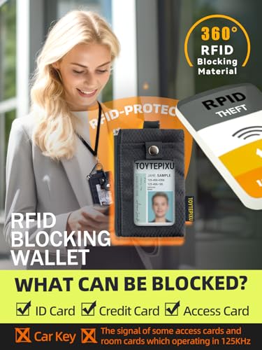 AirTag Wallet with Lanyard – RFID Blocking Travel Wallet for Men and Women, Slim Neck Wallet with ID Window & Zipper Coin Purse2