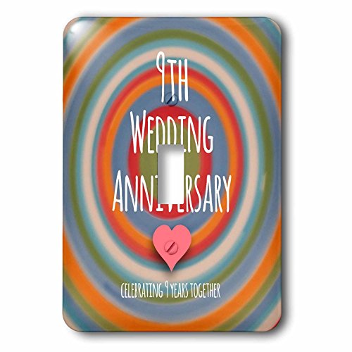 Cadeau Pottery célébrer 9 ans de mariage plaque interrupteur chic - 3