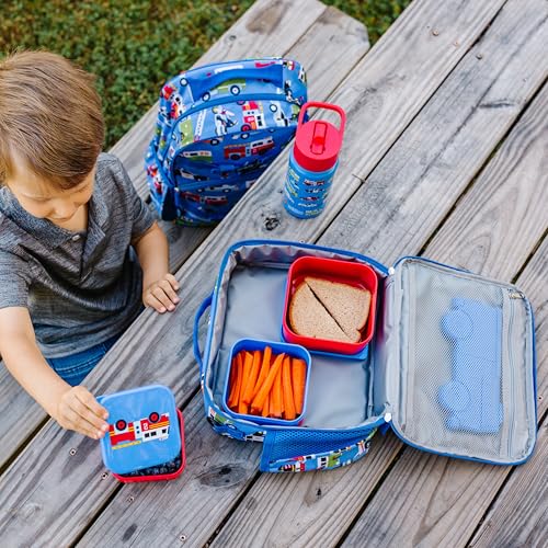 Image of Wildkin Kids ECO rPET Insulated Lunch Box - Keeps Food Hot or Cold, Easy-Clean Lining, Mesh Pockets & BPA-Free - Boys & Girls, Ideal for School, Travel & Daycare - Heroes